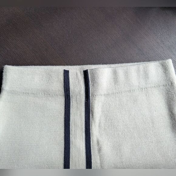 Nwot Jcrew Collection wool blend knit Contrast trim assymetrical sweater skirt S - Picture 4 of 10